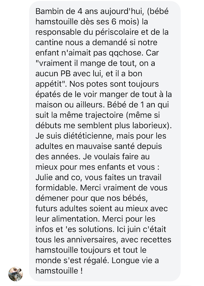 Recommandation cliente des services Hamstouille