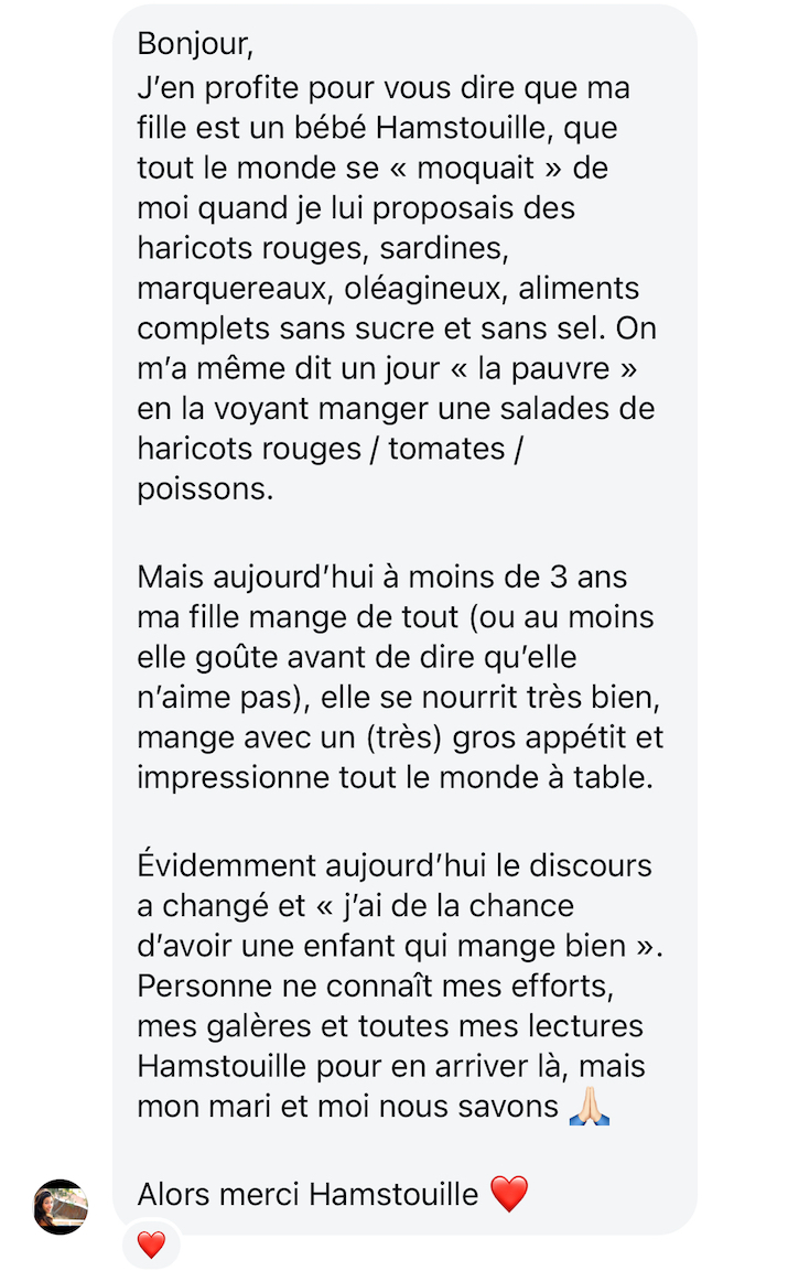 Recommandation cliente des services Hamstouille